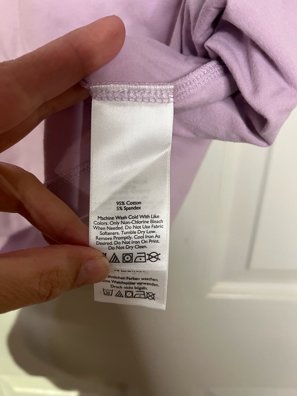 Eddie Bauer Light Lavender Scoop-Neck Short Sleeve Tee - Picture 8 of 11